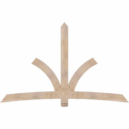 Ekena Millwork Davenport Smooth Timber Gable Bracket, Douglas Fir, 96"W x 60"H x 1 1/2"D x 5 1/2"F, 15/12 Pitch GBW096X60X0206DAV00SDF